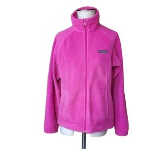 Columbia Women's Fleece Jacket Size Medium Pink Full Zip